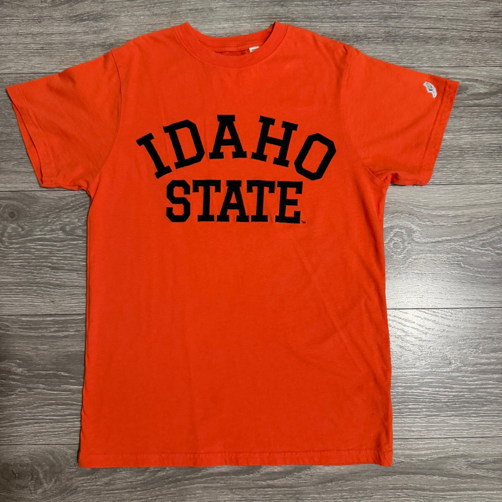 League Idaho State University Orange Cotton Graphic T-Shirt Womens Small College